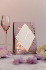 Numery na stół Glamour numerki na stoliki ślubne, złote w stylu glamour0