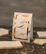 Numery na stół Glamour numerek na stół weselny, złote klasyczne i eleganckie1