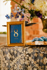 Numery na stół Glamour numerek stojak na stół weselny, zlocone w stylu glamour0