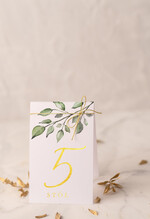 Numery na stół Glamour numery na stoły weselne, złote klasyczne i eleganckie0