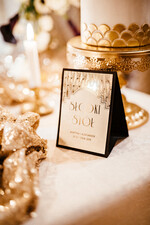 Numery na stół Glamour numery na stół gości weselnych, złote złocone eleganckie i klasyczne0