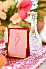 Numery na stół Glamour numerek na stół weselny, zlocone w stylu glamour1