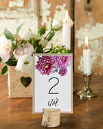 Numery na stół Otwarte jednokartkowe usadzenie gości numery na stół weselny, klasyczne i eleganckie usadzenie gości na weselu0