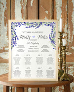 Plany stołów Plakaty Rustykalne plan stołów na wesele tablica z rozmieszczeniem gości, w stylu rustykalnym dopasuj swoj rozmiar0