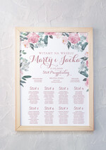 Plany stołów Plakaty Rustykalne tablica z planem stołów na wesele plan stołów weselnych, wybierz rozmiar rustykalne0