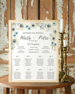 Plany stołów Plakaty Rustykalne powitanie i usadzenie gości plan stołów weselnych, rustykalny styl wybierz rozmiar0