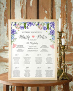 Plany stołów Plakaty Rustykalne powitanie gości na sali ślubnej i plan stołów, dopasuj swoj rozmiar rustykalne0