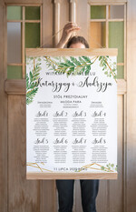 Plany stołów Plakaty Rustykalne tablica z rozmieszczeniem gości plan stołów weselnych, dopasuj swoj rozmiar rustykalne0