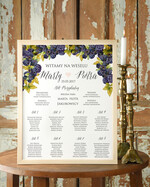 Plany stołów Plakaty Rustykalne plansza weselna plan stołów weselnych, rustykalny styl wybierz rozmiar0