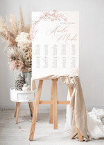 Plany stołów Plakaty Rustykalne elegancki plan stołów, tablica informacyjna dla gości weselnych, tablica z rozmieszczeniem gości, nowoczesna tablica powitalna, plan usadzenia gosci weselnych 0