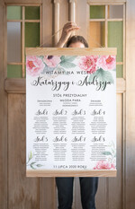 Plany stołów Plakaty Rustykalne planer ślubny plan usadzenia gości na weselu, dopasuj swoj rozmiar rustykalne0