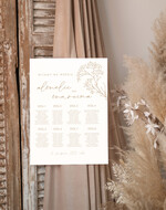 Plany stołów Plakaty Rustykalne tablica z planem stołów na wesele plan stołów weselnych prosty i nowoczesny plan usadzenia gości 2