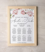 Plany stołów Plakaty Rustykalne tablica z rozmieszczeniem gości plan stołów weselnych, rustykalny styl wybierz rozmiar0