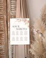 Plany stołów Plakaty Rustykalne powitanie gości na sali ślubnej i plan stołów, dopasuj swoj rozmiar rustykalne, tablica z planem stołów na wesele plan stołów weselnych prosty i nowoczesny plan2