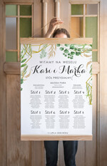 Plany stołów Plakaty Rustykalne plansza ślubna plan stołów weselnych, rustykalny styl wybierz rozmiar0