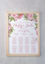 Plany stołów Plakaty Rustykalne Piwonie i Maliny tablica z rozmieszczeniem gości plan stołów weselnych w stylu rustykalnym dopasuj swoj rozmiar  0