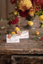 Winietki botaniczne podróżnicze  ręcznie robione winietki ślubne wizytówki dla gości weselnych, botaniczne vintage0