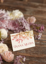 Winietki botaniczne podróżnicze  ozdobne winietki na ślub wizytówki dla gości weselnych, eleganckie winietki na stół weselny0