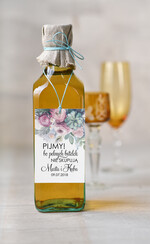 Zawieszki na butelki botaniczne podróżnicze  zawieszka na alkohol weselny, boho z waszą treścią0