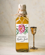 Zawieszki na butelki botaniczne podróżnicze  ślubne zawieszki na alkohole, boho z waszą treścią0