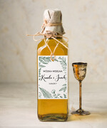 Zawieszki na butelki botaniczne podróżnicze  etykiety na butelki weselne, eleganckie z dowolną treścią0