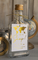Zawieszki na butelki botaniczne podróżnicze  etykiety na wódkę weselną, podróżnicze zawieszki na własny trunek, dowolne teksty na zawieszkach tematyczne dodatki i ozdoby na stół weselny1