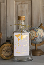 Zawieszki na butelki botaniczne podróżnicze  etykiety na wódkę weselną, podróżnicze zawieszki na własny trunek, dowolne teksty na zawieszkach tematyczne dodatki i ozdoby na stół weselny3