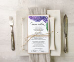 Menu botaniczne podróżnicze  ślubne menu karta potraw weselnych, botaniczne z dowolną treścia0