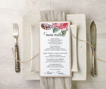 Menu botaniczne podróżnicze  weselne menu karta dań weselnych, botaniczne z waszą treścią1