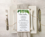 Menu botaniczne podróżnicze  menu weselne na stoły karta dań weselnych, botaniczne z dowolną treścia1