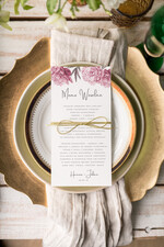 Menu botaniczne podróżnicze  menu weselne plan podawania posiłków na weselu, eleganckie na klasyczne wesele0