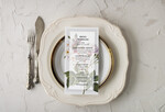 Menu botaniczne podróżnicze  ślubne menu karta potraw weselnych, vintage wasz tekst1
