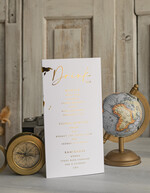 Menu botaniczne podróżnicze  menu ślubne z planem posiłków, numer stołu i menu w jednym, karta drinków na weselu, menu weselne z mapą świata, ozdoba na stoły weselne 4