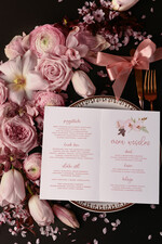 Menu botaniczne podróżnicze  menu weselne karta dań weselnych, vintage wasz tekst1