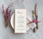 Menu botaniczne podróżnicze  weselne menu karta potraw weselnych, botaniczne z dowolną treścia1