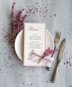 Menu botaniczne podróżnicze  weselne menu karta potraw weselnych, botaniczne z dowolną treścia2