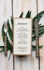 Menu botaniczne podróżnicze  menu ślubne z planem posiłków, botaniczne z dowolną treścia4