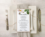 Menu botaniczne podróżnicze  menu weselne karta dań weselnych, botaniczne z dowolną treścia1