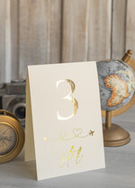 Numery na stół botaniczne podróżnicze  podróżnicze numerki na stół weselny, kolor ecru lub pudrowy róż, tematyczne numery na stoły weselne, dekoracje stołów weselnych 4