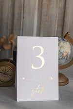 Numery na stół botaniczne podróżnicze  podróżnicze numerki na stół weselny, numeracja stołów weselnych, tematyczne numery na stoły weselne, dekoracje stołów weselnych, złote numery na stół weselny5