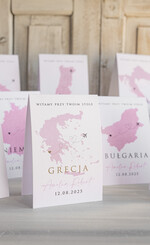 Numery na stół botaniczne podróżnicze  numery na stoły weselne, podróżnicze numery na stół weselny, numeracja stołów weselnych z mapą świata, tematyczne numery na stoły weselne  0