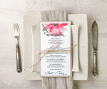 Menu akwarele ślubne menu karta potraw weselnych, malowane akwarele wasza tresc0