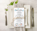 Menu akwarele weselne menu karta potraw weselnych, dowolna tresc akwarele1