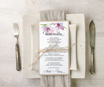 Menu akwarele weselne menu karta potraw weselnych, malowane akwarele wasza tresc0