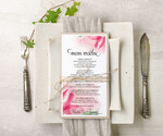 Menu akwarele menu weselne karta dań weselnych, akwarelki dowolna tresc0
