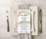 Menu akwarele weselne menu karta dań weselnych, akwarelki dowolna tresc0