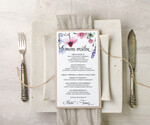 Menu akwarele weselne menu karta dań weselnych, akwarelki dowolna tresc1
