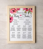 Plany stołów Plakaty Akwarele tablica z planem stołów na wesele plan stołów weselnych, akwarelowe wybierz swoj rozmiar0