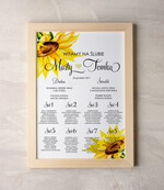 Plany stołów Plakaty Akwarele plansza ślubna plan stołów weselnych, akwarelowe wybierz swoj rozmiar0