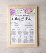 Plany stołów Plakaty Akwarele plansza weselna plan stołów weselnych, wiele rozmiarów do wyboru romantyczne akwarelki0